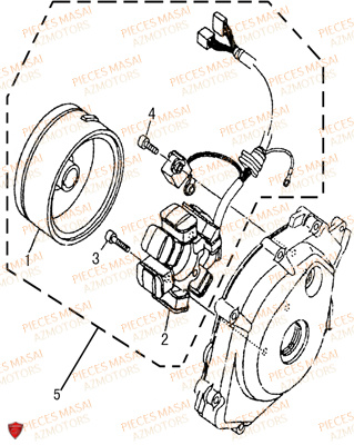 ALTERNATEUR MASAI DARK ROD 125