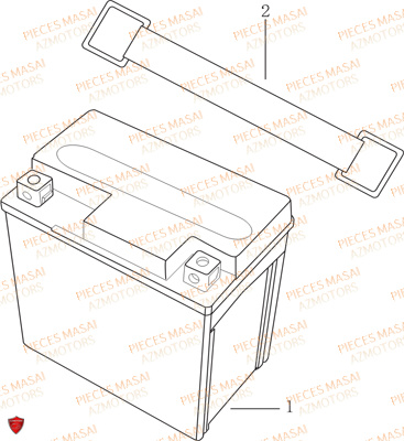 Batterie MASAI Pièces Moto DARK ROD 125cc