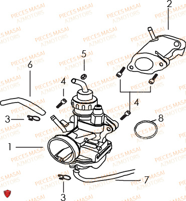 CARBURATEUR MASAI DARK ROD 125