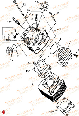 CYLINDRE MASAI DARK ROD 125