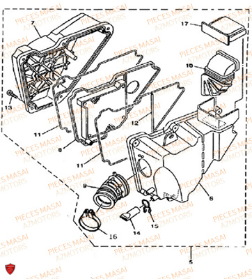 Filtre A Air MASAI Pièces Moto DARK ROD 125cc
