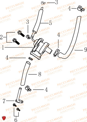 Injection D Air Secondaire MASAI Pièces Moto DARK ROD 125cc