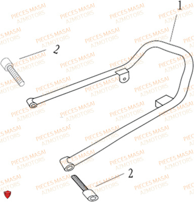 Poignees De Maintien MASAI Pièces Moto DARK ROD 125cc