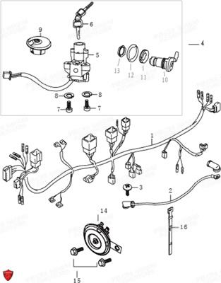 Systeme Electrique MASAI Pièces Moto DARK ROD 125cc