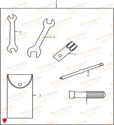 Trousse A Outils MASAI Pièces Moto DARK ROD 125cc