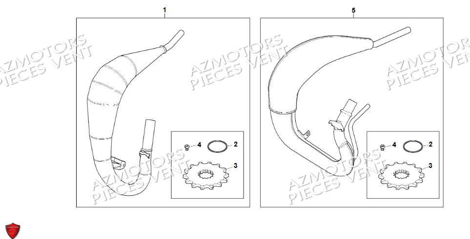 Echappement 2 VENT Pièces Vent Motard DERAPAGE 50cc - 2024