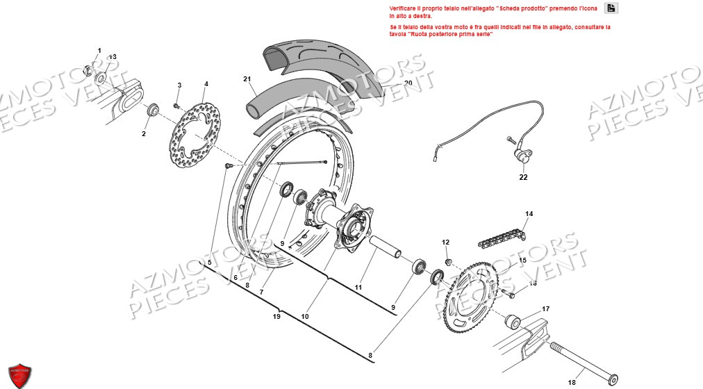 Roue Arriere VENT Pièces Vent Motard DERAPAGE 50cc - 2024