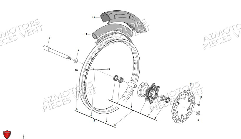 Roue Avant VENT Pièces Vent Motard DERAPAGE 50cc - 2024