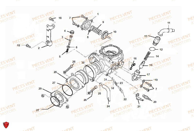 Admission VENT Pièces VENT DERAPAGE 125 4T 2018 (STANDARD)