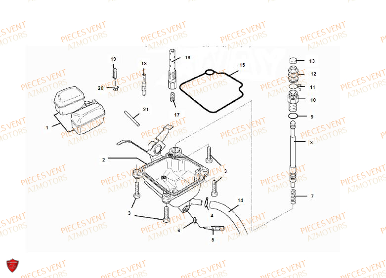 Carburateur VENT Pièces VENT DERAPAGE 125 4T 2018 (STANDARD)