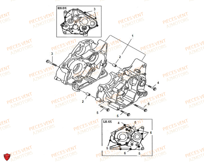 Carter Moteur VENT Pièces VENT DERAPAGE 125 4T 2018 (STANDARD)