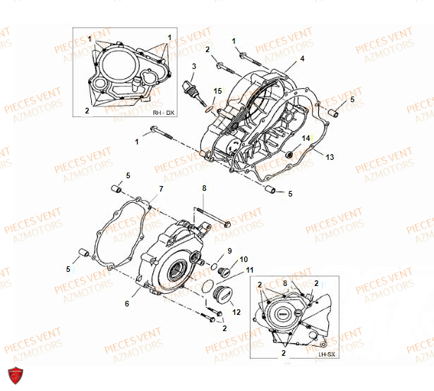 Couvre Carter VENT Pièces VENT DERAPAGE 125 4T 2018 (STANDARD)