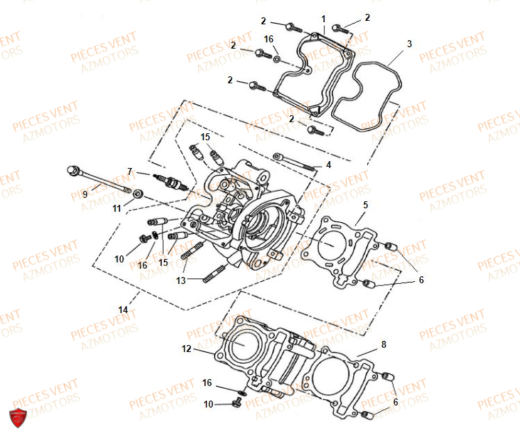 Cylindre VENT Pièces VENT DERAPAGE 125 4T 2018 (STANDARD)