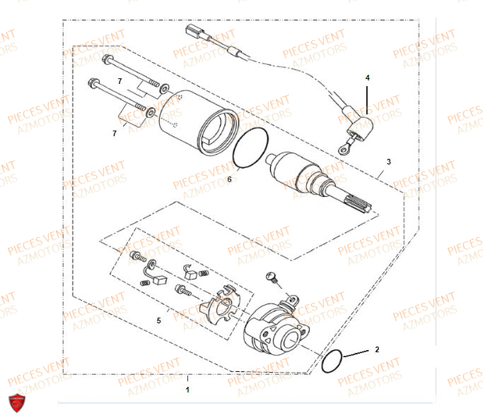 Demarreur VENT Pièces VENT DERAPAGE 125 4T 2018 (STANDARD)
