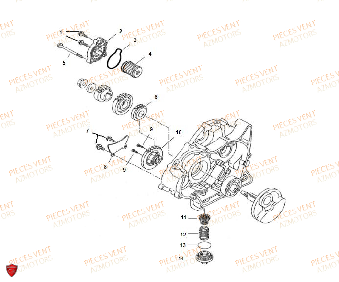 Pompe A Huile VENT Pièces VENT DERAPAGE 125 4T 2018 (STANDARD)