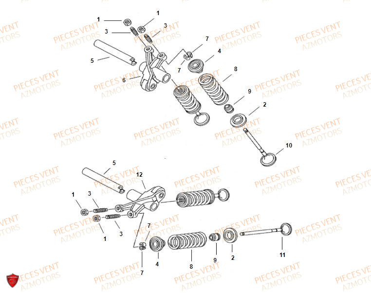 Soupapes VENT Pièces VENT DERAPAGE 125 4T 2018 (STANDARD)