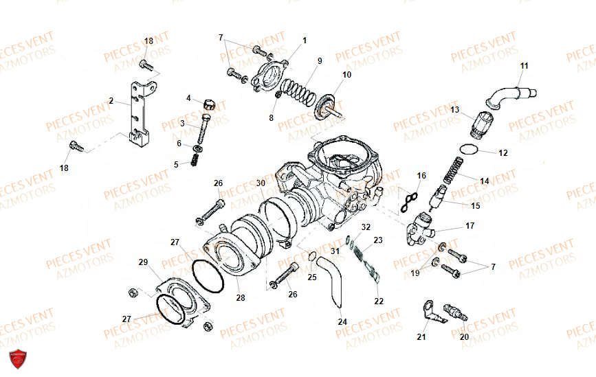 Admission VENT Pièces VENT DERAPAGE 125 4T 2019 (STANDARD)