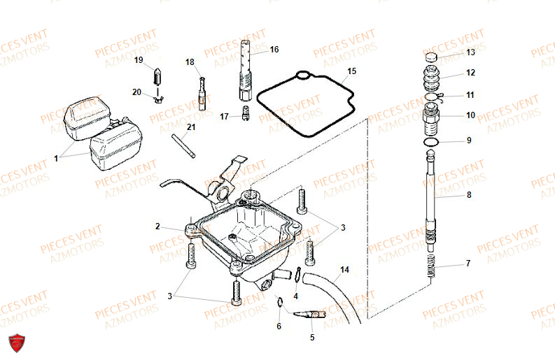 Carburateur VENT Pièces VENT DERAPAGE 125 4T 2019 (STANDARD)