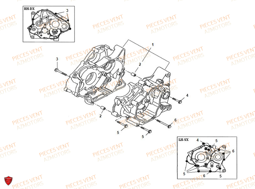 Carter Moteur VENT Pièces VENT DERAPAGE 125 4T 2019 (STANDARD)