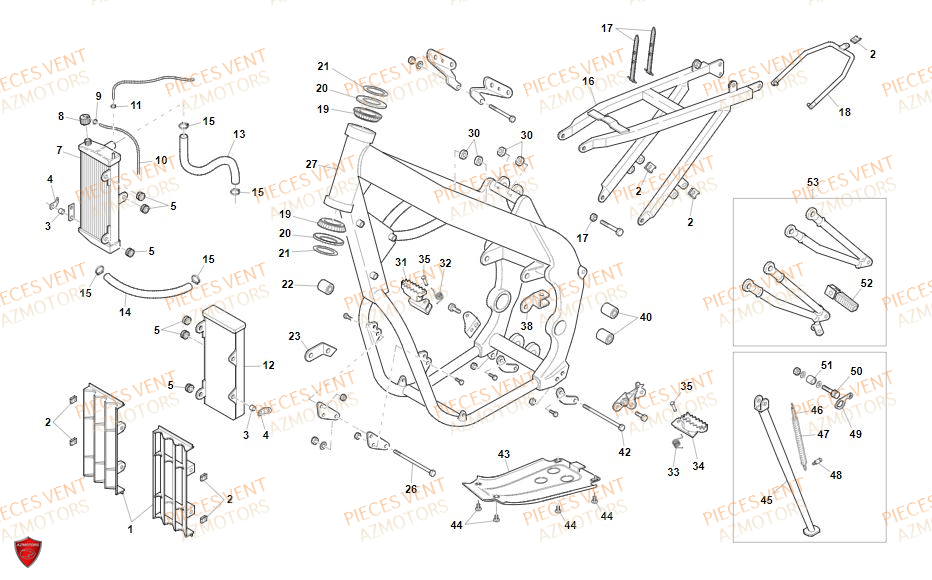 Chassis VENT Pièces VENT DERAPAGE 125 4T 2019 (STANDARD)