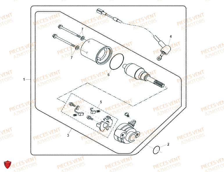 Demarreur VENT Pièces VENT DERAPAGE 125 4T 2019 (STANDARD)