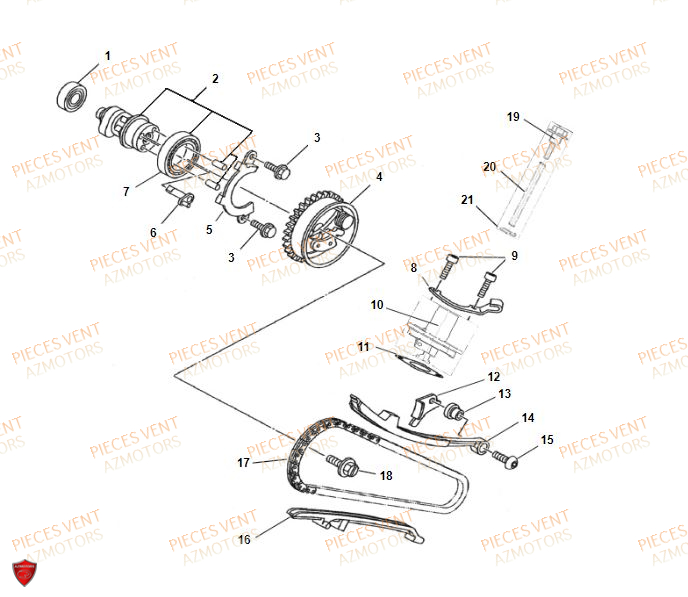 Distribution VENT Pièces VENT DERAPAGE 125 4T 2019 (STANDARD)