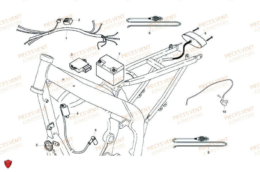 Equipement Electrique 2 VENT Pièces VENT DERAPAGE 125 4T 2019 (STANDARD)