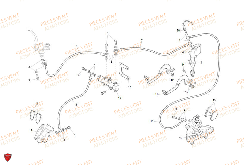 FREIN pour DERAPAGE 125CC 2019