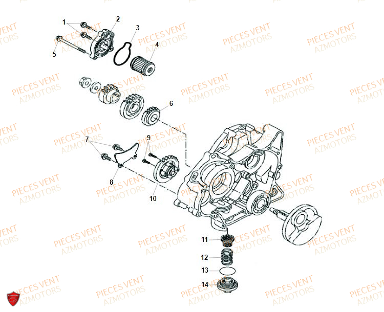 Pompe A Huile VENT Pièces VENT DERAPAGE 125 4T 2019 (STANDARD)