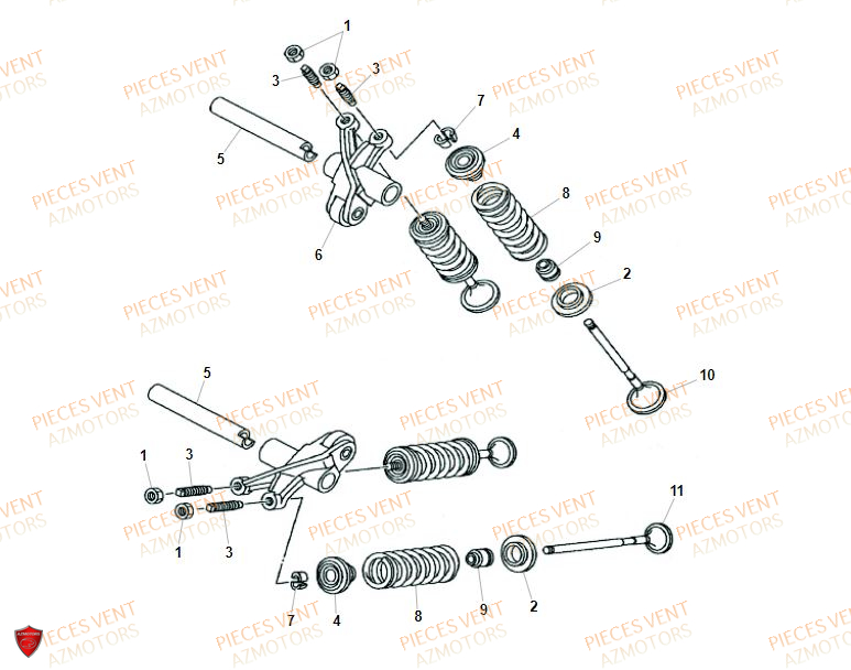 Soupapes VENT Pièces VENT DERAPAGE 125 4T 2019 (STANDARD)