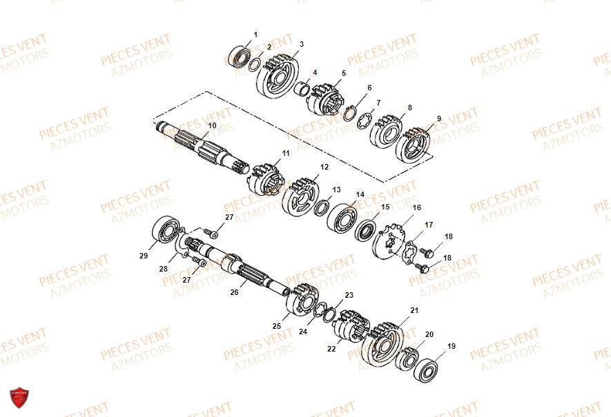 Transmission VENT Pièces VENT DERAPAGE 125 4T 2019 (STANDARD)