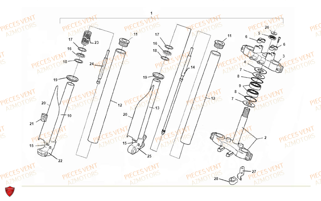 FOURCHE pour DERAPAGE 50CC 2018