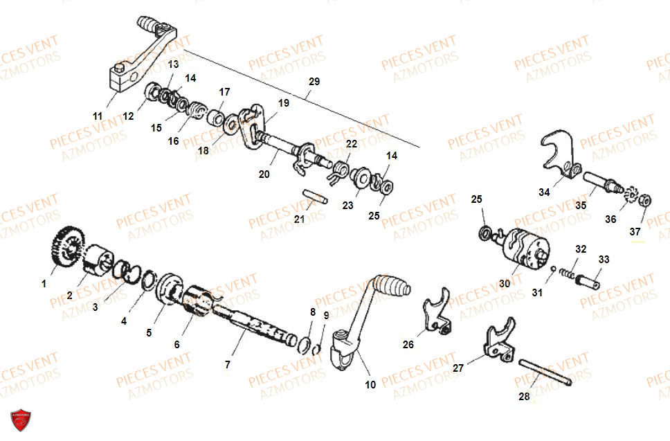 Selecteur De Vitesses VENT Pièces Vent Motard DERAPAGE 50cc - 2019