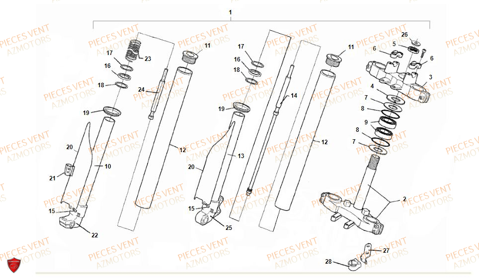 FOURCHE VERSION 1 pour DERAPAGE 50CC 2021