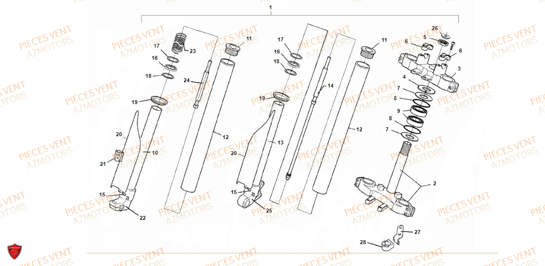 FOURCHE VERSION 2 pour DERAPAGE 50CC 2021