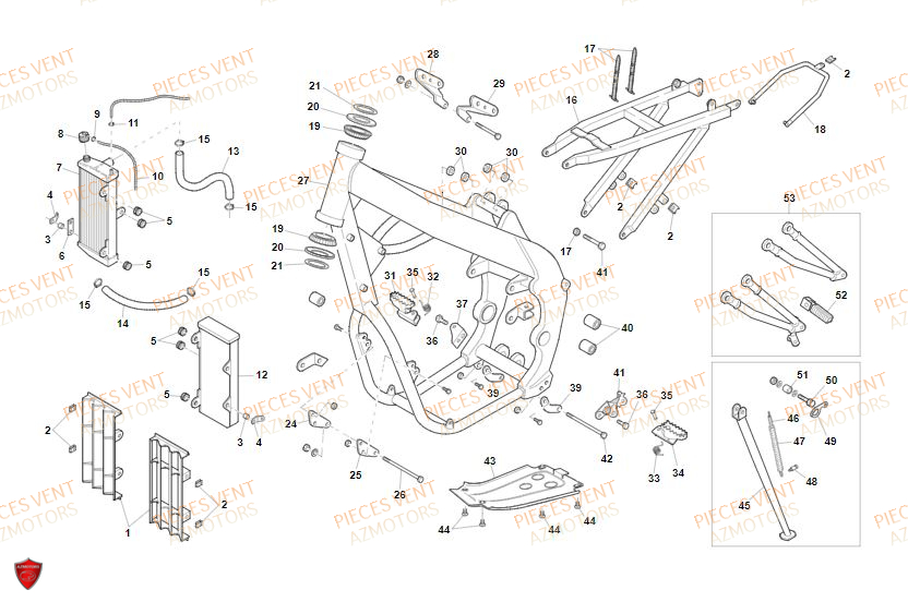 CHASSIS VENT DERAPAGE RR 125CC 2019