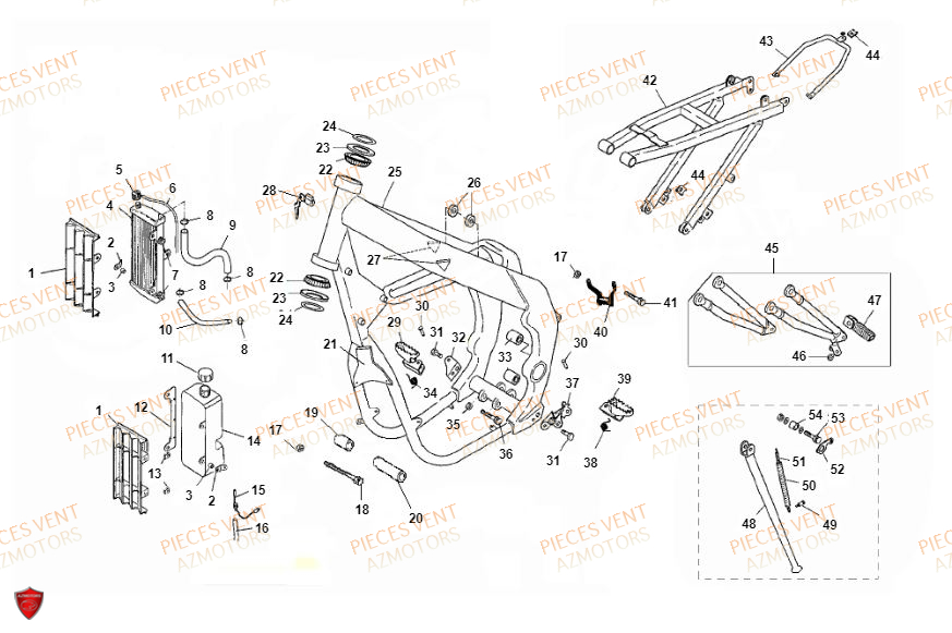 CHASSIS VENT DERAPAGE RR 50CC 2018