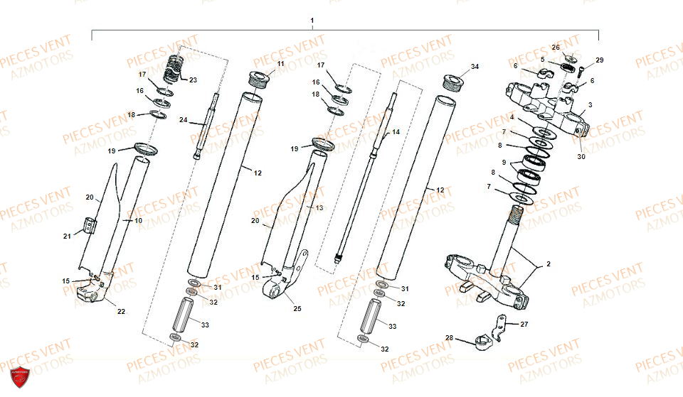 FOURCHE pour DERAPAGE RR 50CC 2021