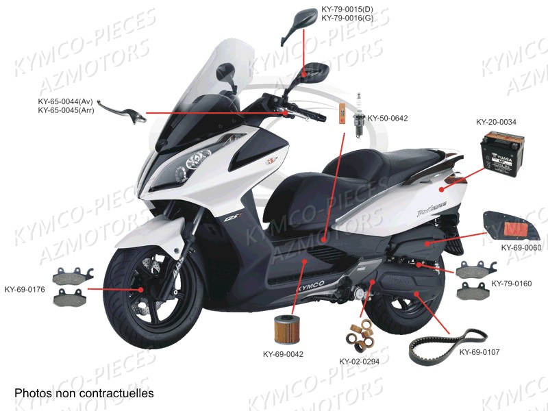 1 CONSOMMABLES KYMCO DINKSTREET 125 ABS