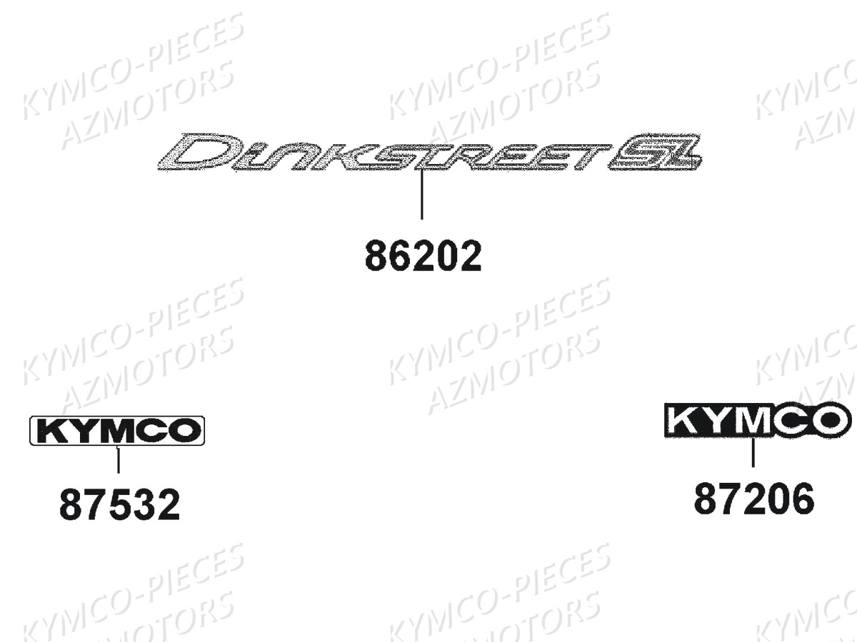 Decors Sl KYMCO Pièces DINKSTREET 125I ABS EURO3 (SK25AC/SK25AE)