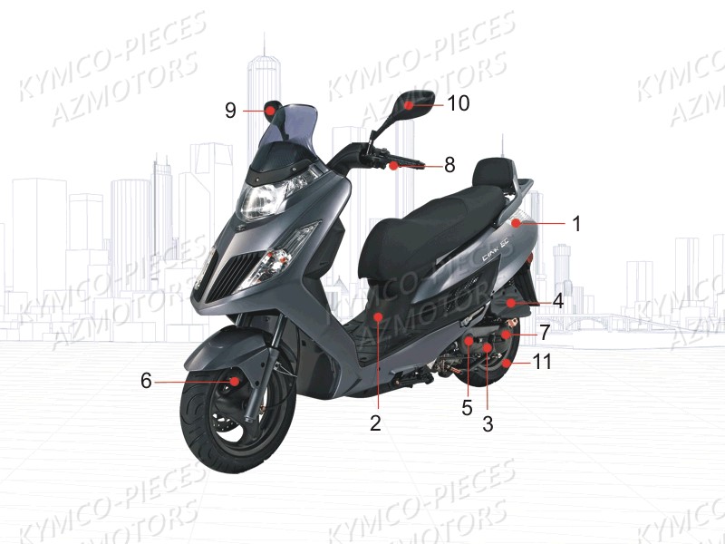 1 CONSOMMABLES KYMCO DINK 50 4T E2