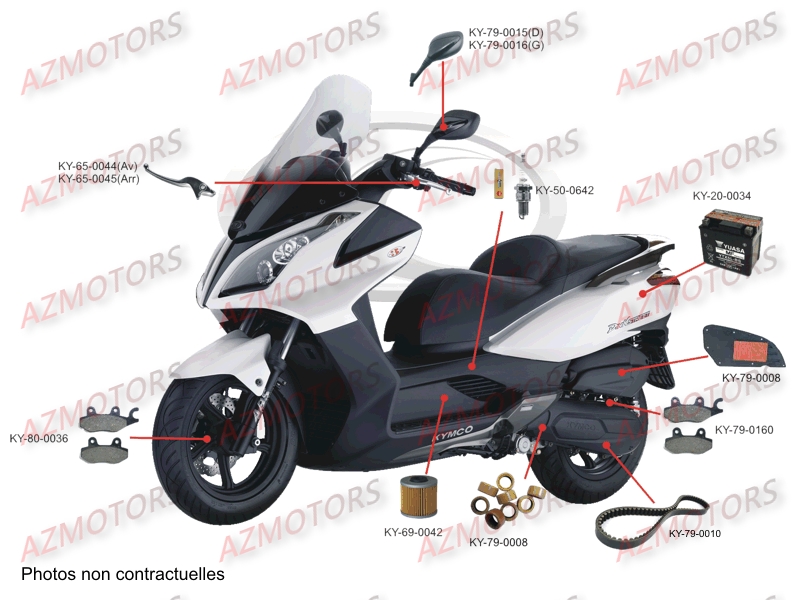 1.CONSOMMABLES KYMCO DINK STREET 300 ABS