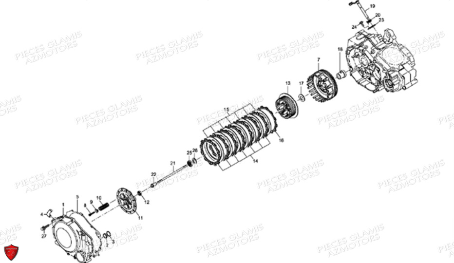 EMBRAYAGE pour DL901-AVANT-2007