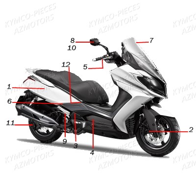 1 Consommables KYMCO Pièces DOWNTOWN 125I ABS EXCLUSIVE EURO3 (SK25CE)