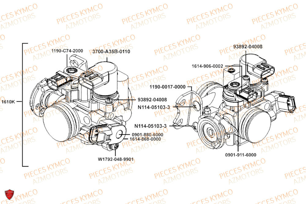 Carburation KYMCO PIECES DOWNTOWN GT 350i EURO 5+ (SK64JA)