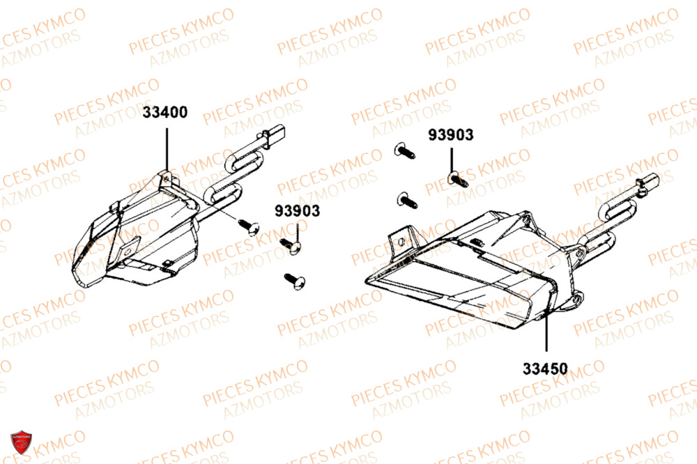 Clignotants KYMCO PIECES DOWNTOWN GT 350i EURO 5+ (SK64JA)