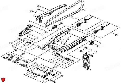 Bras Oscillant VOGE Pièces Voge 650 DSX