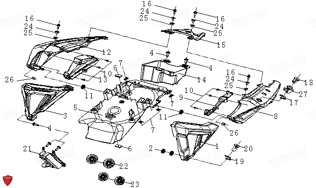 CARENAGES ARRIERE VOGE DSX 650 EURO 5