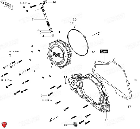 Couvre Carter Gauche VOGE Pièces Voge 650 DSX