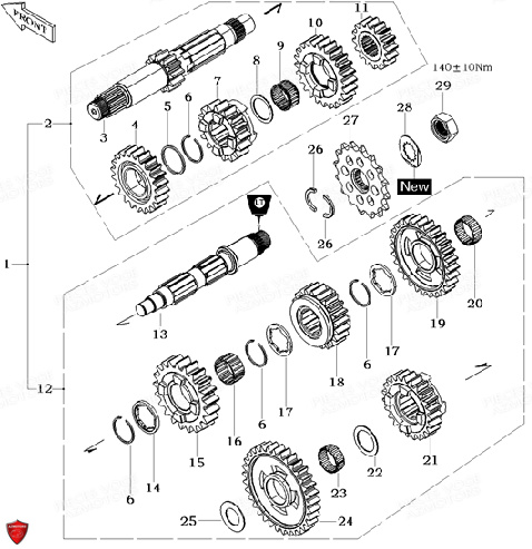 TRANSMISSION VOGE DSX 650 EURO 5